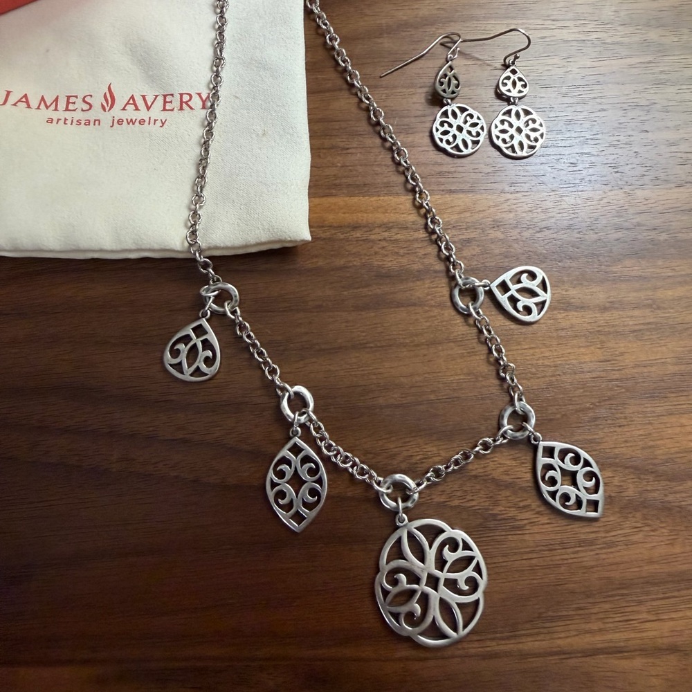 James Avery Silver Casbah Necklace Set